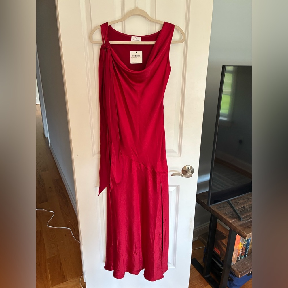 Bobbles & Lace “She’s a Rebel” Red Maxi Dress Size S NWT